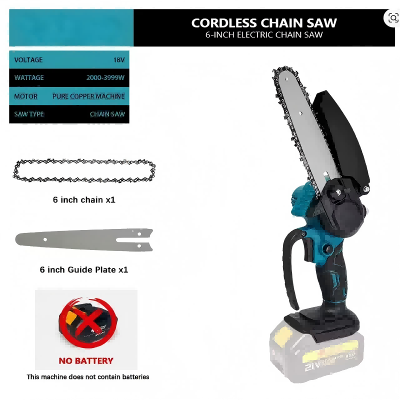 Reciprocating Saw Cordless - 1700RPM 6 İnç Mini Li-Ion Elektrikli