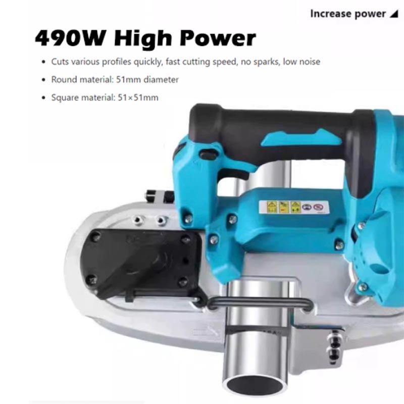 Power Tools Portable - 490W Taşınabilir Fırçasız Şerit Testere Kablosuz