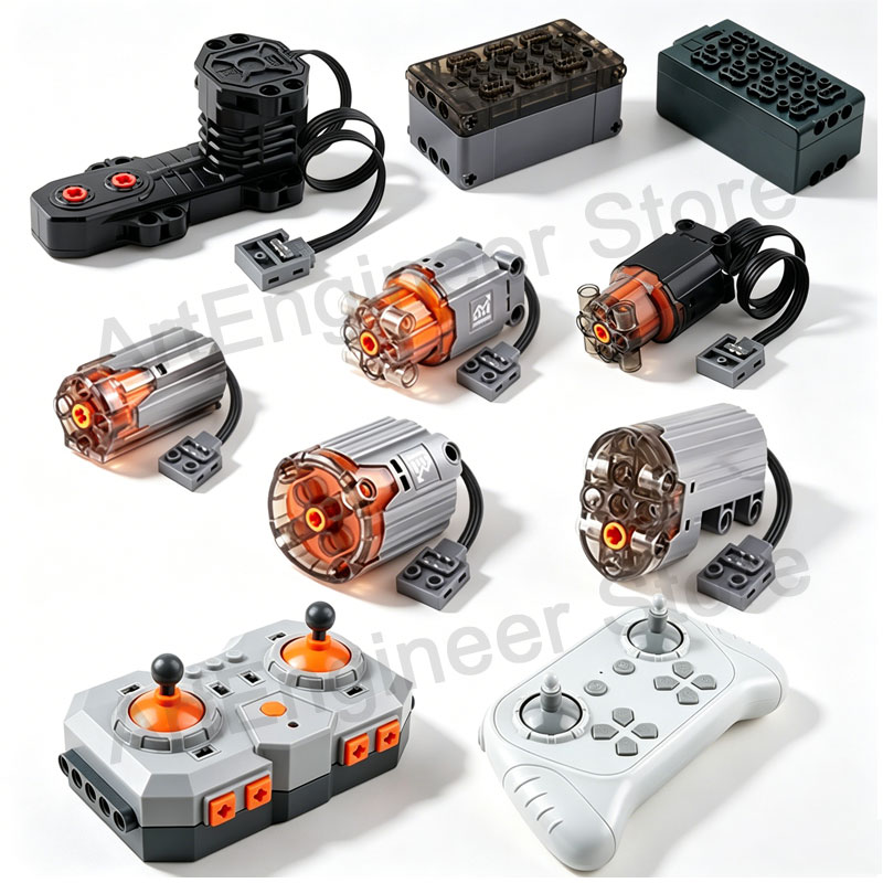 Power Tools Lego - Geliştirilmiş 88002 80003 80004 Yüksek Teknoloji