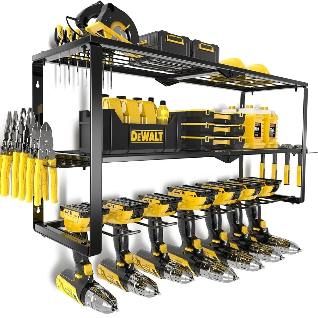 Power Tools Rack - Ağır Hizmet Tipi Metal Elektrikli Alet