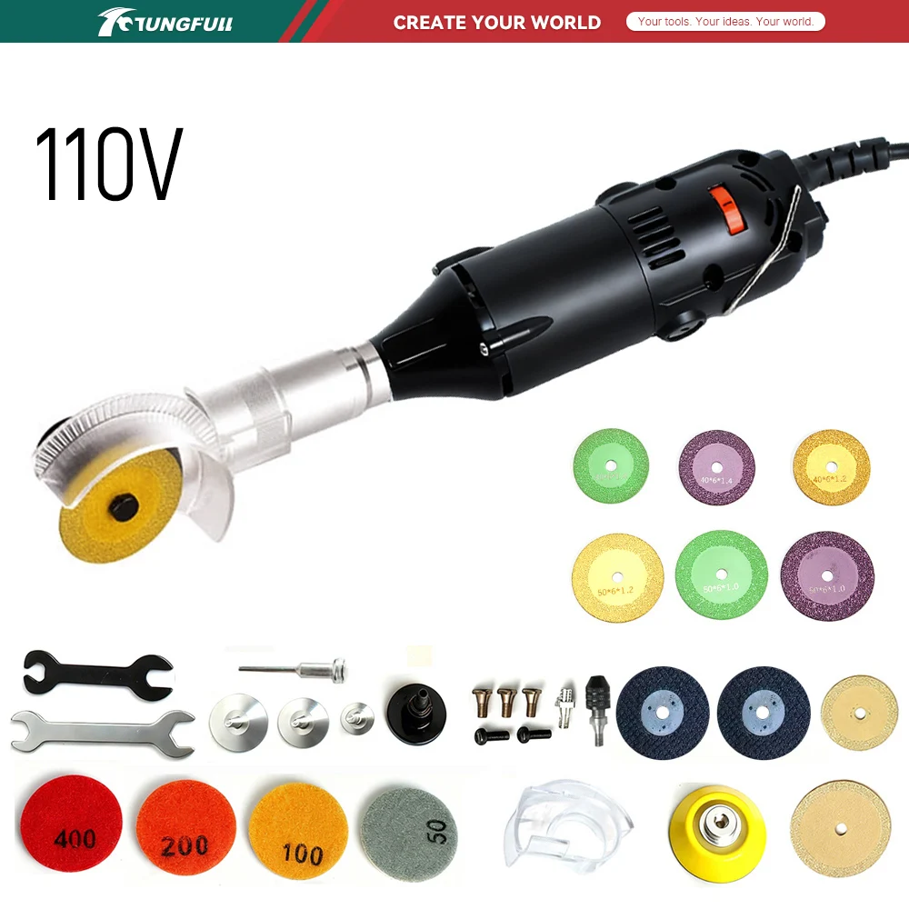Power Tools Portable - TUNGFULL 110V Mini Açı Öğütücü Elektrikli