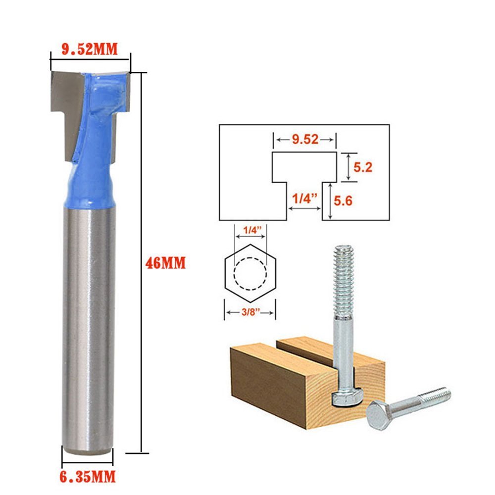 Power Tools For Woodworking - A11I 1/4 inç Shank T-Yuvası Kesici