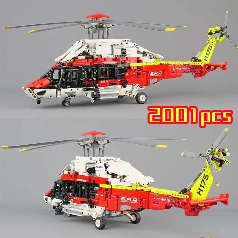 Power Tools Lego - 2001 adet teknik kurtarma helikopteri yapı