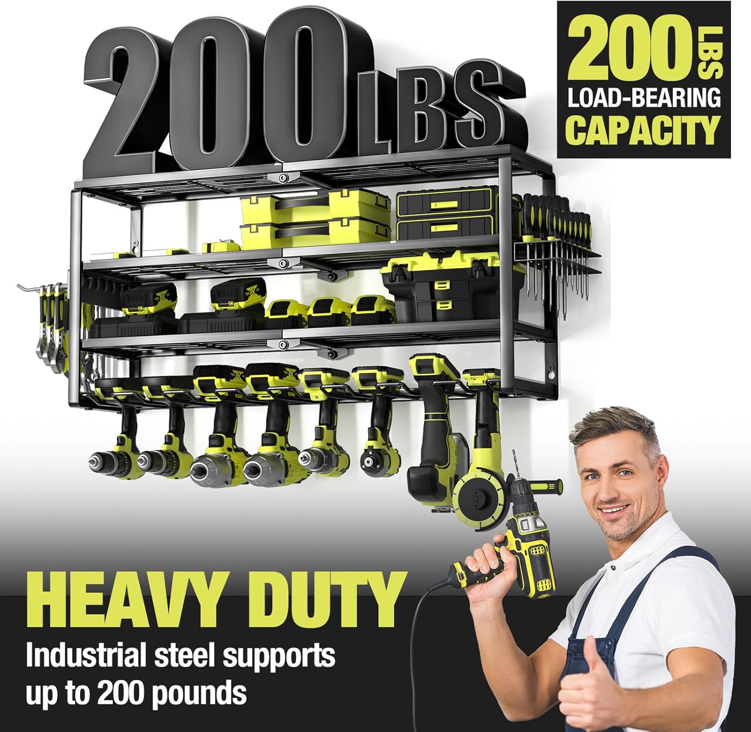 4 Katmanlı Duvara Monte Elektr - Power Tools Rack incelemesi ve fiyatı